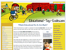 Tablet Screenshot of educational-toy-guide.com